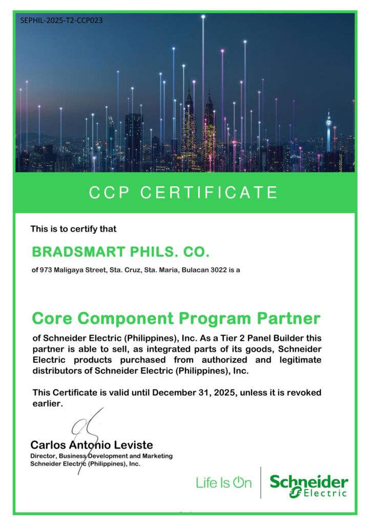 panel board fabrication in bulacan certificate